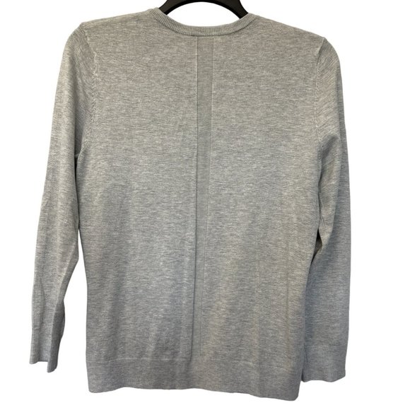 Jones New York Siganture Cardigan Womens Size L Gray Button Down Long Sleeve - Picture 2 of 7
